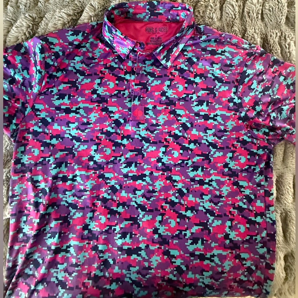 Furs & Skins Men's Camouflage Polo Shirt - Multicolor